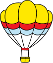 Floating Parachute Graphic